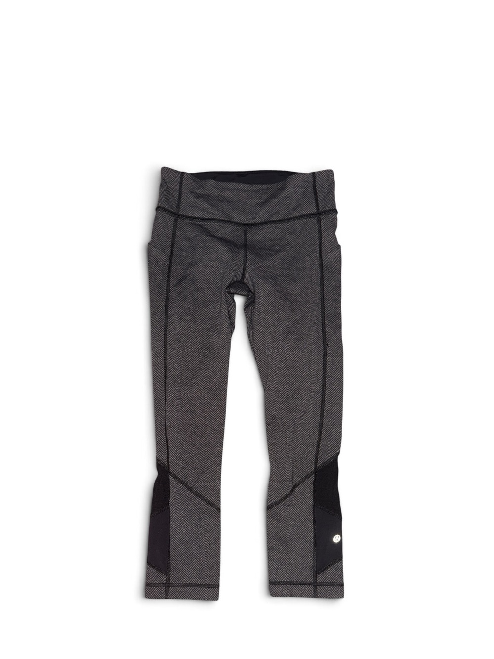 lululemon athletica Women’s Size 6 Heathered Gray Performance Leggings Mesh Gym